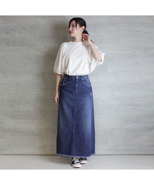 aity(アイティ)の「M-5L ギャザー袖ドルマン 半袖カットソー 夏服(Tシャツ/カットソー・レディース・ライトベージュ/ブラック/ホワイト/チャコールグレー・4L~5L/LL~3L/M~L)」の17枚目の写真