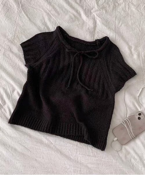 Vipoa(ヴィポア)の「Draw string knit tops(ニット/セーター・レディース・グレー/アイボリー/ブラウン・FREE)」の10枚目の写真