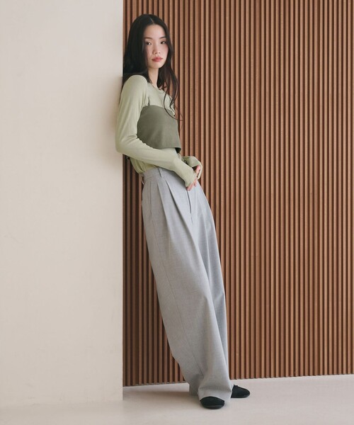 BEAUTY&YOUTH UNITED ARROWS(ビューティーアンドユースユナイテッドアローズ)の「コットンポリウレタン ロングスリーブカットソー&バンドゥ(Tシャツ/カットソー・レディース・ブラック/ライム/クリーム・FREE)」の7枚目の写真