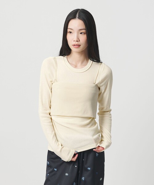 BEAUTY&YOUTH UNITED ARROWS(ビューティーアンドユースユナイテッドアローズ)の「コットンポリウレタン ロングスリーブカットソー&バンドゥ(Tシャツ/カットソー・レディース・ブラック/ライム/クリーム・FREE)」の8枚目の写真