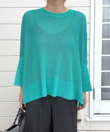 Q | UV片畦ボックスニット(ニット/セーター)