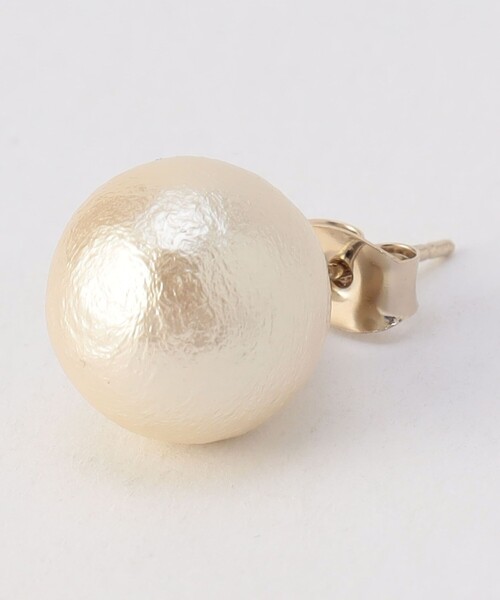 MICO COULIER（ミコクリエ）の「コットンパールピアス　12mm（ピアス（両耳用）・レディース・オフホワイト・FREE）」の2枚目の写真