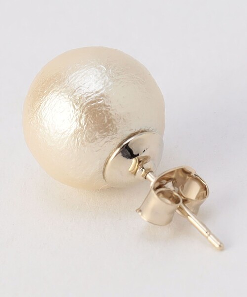 MICO COULIER（ミコクリエ）の「コットンパールピアス　12mm（ピアス（両耳用）・レディース・オフホワイト・FREE）」の3枚目の写真