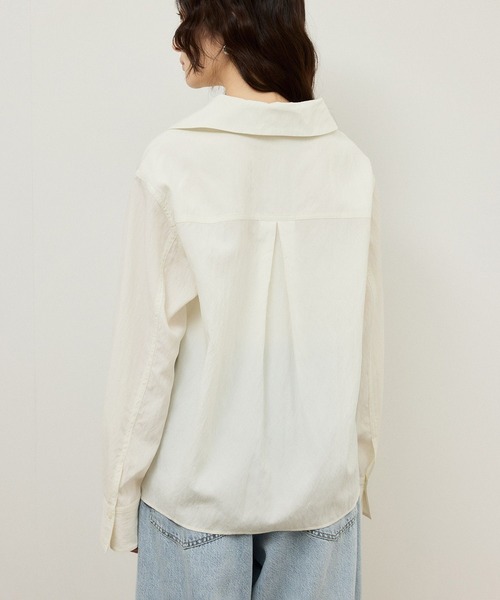 ADAM ET ROPE'（アダムエロペ）の「ハーフZIPシャツ（シャツ/ブラウス・レディース・オフホワイト/チャコールグレー・FREE）」の19枚目の写真