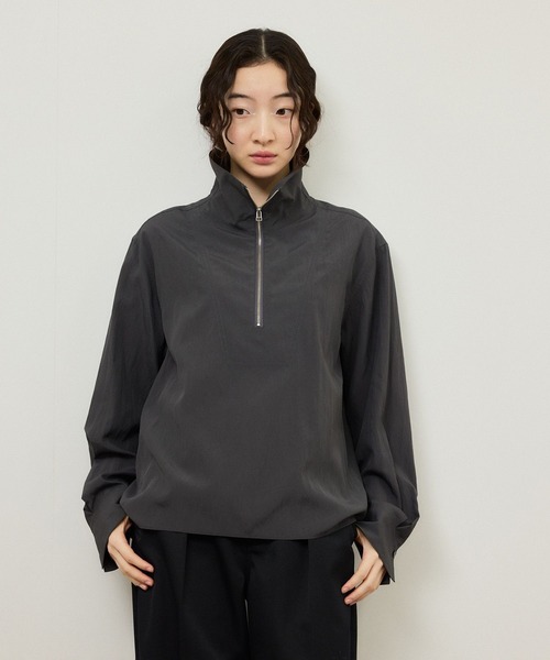 ADAM ET ROPE'（アダムエロペ）の「ハーフZIPシャツ（シャツ/ブラウス・レディース・オフホワイト/チャコールグレー・FREE）」の20枚目の写真