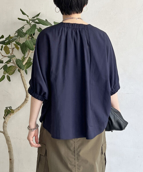 un dix cors(アンディコール)の「接触冷感異素材プルオーバー(Tシャツ/カットソー・レディース・オフホワイト・FREE)」の8枚目の写真