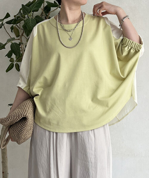 un dix cors(アンディコール)の「接触冷感異素材プルオーバー(Tシャツ/カットソー・レディース・オフホワイト・FREE)」の11枚目の写真