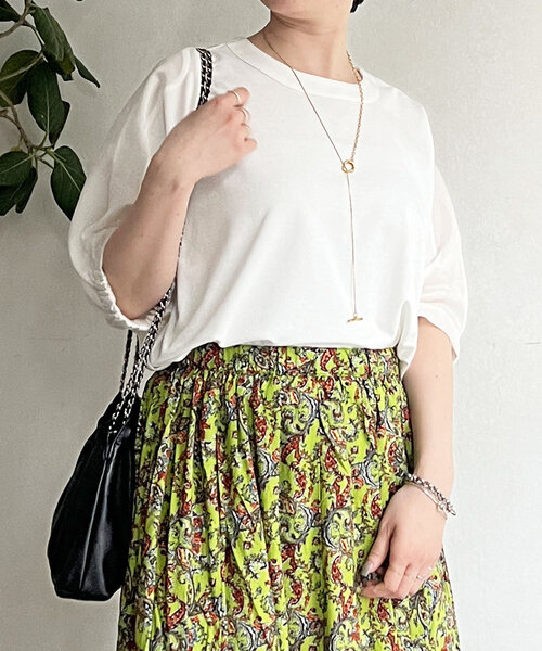 un dix cors(アンディコール)の「接触冷感異素材プルオーバー(Tシャツ/カットソー・レディース・オフホワイト・FREE)」の20枚目の写真