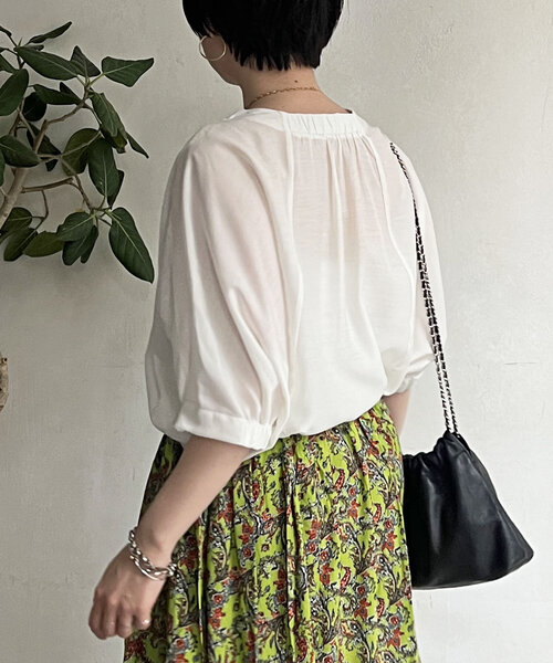 un dix cors(アンディコール)の「接触冷感異素材プルオーバー(Tシャツ/カットソー・レディース・オフホワイト・FREE)」の21枚目の写真