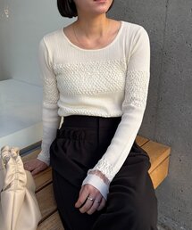 CAPRICIEUX LE'MAGE | シャーリングニット(ニット/セーター)