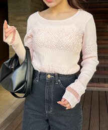 CAPRICIEUX LE'MAGE（カプリシューレマージュ）の「シャーリングニット（ニット/セーター）」