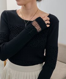 CAPRICIEUX LE'MAGE | シャーリングニット(ニット/セーター)