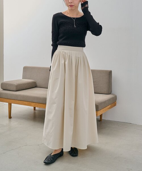 CAPRICIEUX LE'MAGE（カプリシューレマージュ）の「シャーリングニット（ニット/セーター・レディース・ブラック/ホワイト/ピンク・FREE）」の18枚目の写真