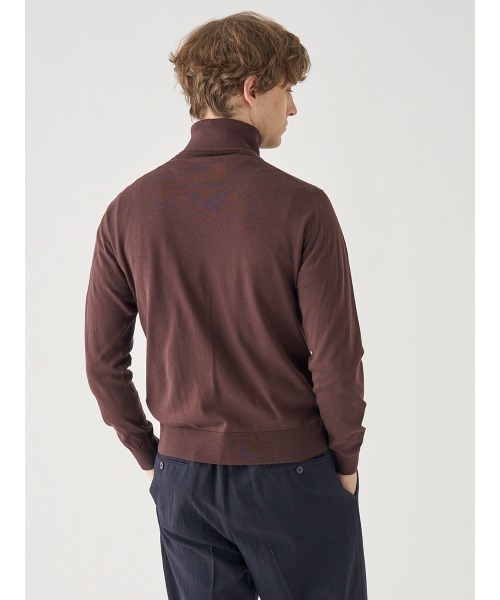 JOHN SMEDLEY(ジョンスメドレー)の「タートルネック長袖コットンニットプルオーバー(ニット/セーター・メンズ・ブラウン系その他2・S/M/L)」の8枚目の写真