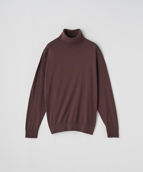JOHN SMEDLEY(ジョンスメドレー)の「タートルネック長袖コットンニットプルオーバー(ニット/セーター・メンズ・ブラウン系その他2・S/M/L)」の2枚目の写真