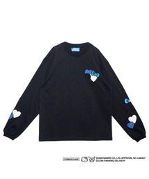 ハローキティコラボ（ハローキティコラボ）の「COIN PARKING DELIVERY × SANRIO CHARACTERS PATCHWORK L/S TEE（Tシャツ/カットソー）」