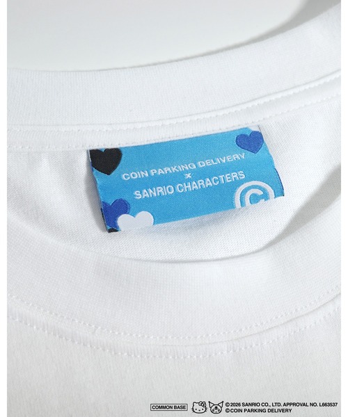 sanrio（サンリオ）の「COIN PARKING DELIVERY × SANRIO CHARACTERS PATCHWORK L/S TEE（Tシャツ/カットソー・メンズ・ライトブルー/ブラック/ホワイト・S-M/L-XL）」の9枚目の写真