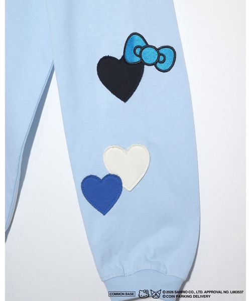 sanrio（サンリオ）の「COIN PARKING DELIVERY × SANRIO CHARACTERS PATCHWORK L/S TEE（Tシャツ/カットソー・メンズ・ライトブルー/ブラック/ホワイト・S-M/L-XL）」の5枚目の写真