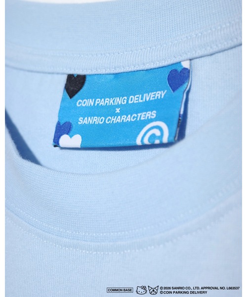 sanrio（サンリオ）の「COIN PARKING DELIVERY × SANRIO CHARACTERS PATCHWORK L/S TEE（Tシャツ/カットソー・メンズ・ライトブルー/ブラック/ホワイト・S-M/L-XL）」の6枚目の写真