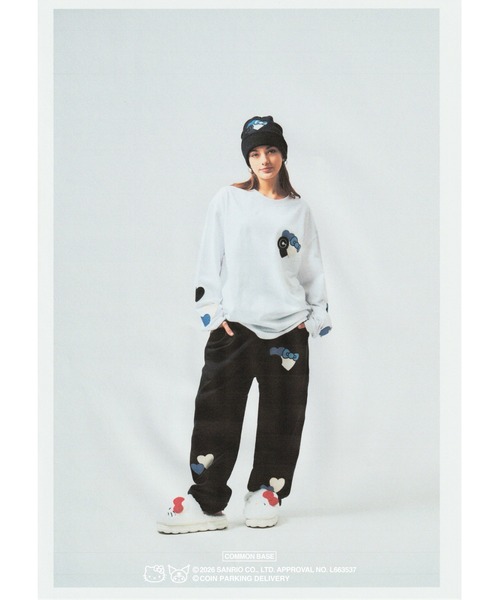 sanrio（サンリオ）の「COIN PARKING DELIVERY × SANRIO CHARACTERS PATCHWORK L/S TEE（Tシャツ/カットソー・メンズ・ライトブルー/ブラック/ホワイト・S-M/L-XL）」の16枚目の写真