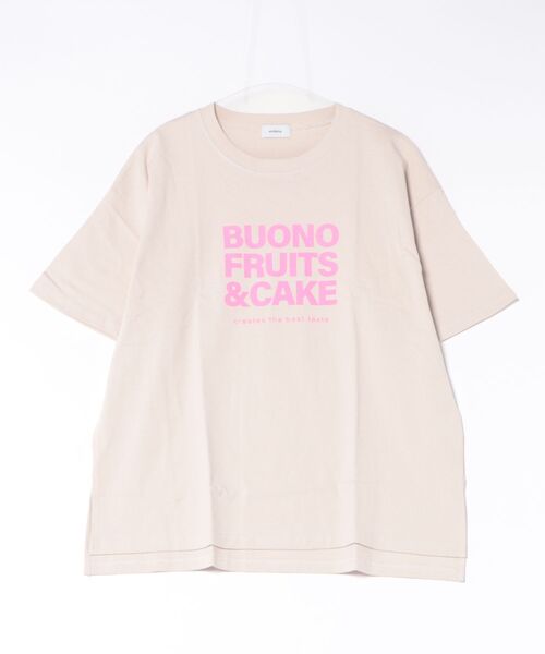 undeny.(アンディニ-)の「undeny/アンディニー FRUITS & CAKE Tシャツ(Tシャツ/カットソー・レディース・チャコールグレー/ベージュ系その他/ホワイト・F)」の3枚目の写真