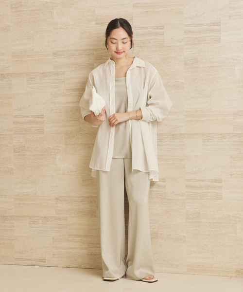 plage（プラージュ）の「《追加》dull satin キャミソール（キャミソール・レディース・ブラウン/ライトグレー・FREE）」の4枚目の写真