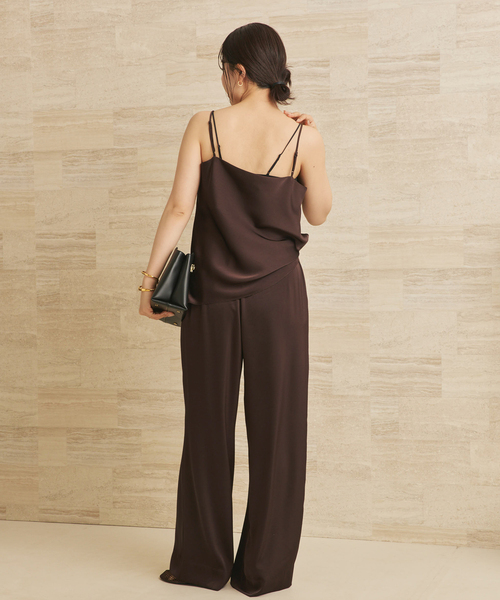 plage（プラージュ）の「《追加》dull satin キャミソール（キャミソール・レディース・ブラウン/ライトグレー・FREE）」の9枚目の写真