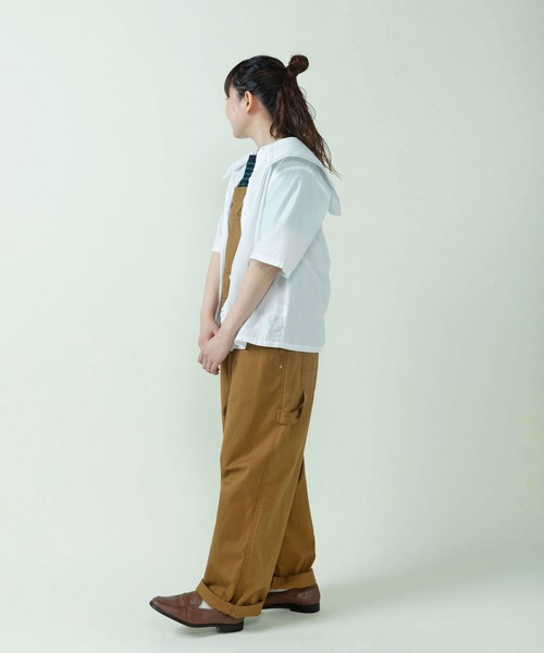 PAR ICI(パーリッシィ)の「タイプライター セーラーカラーブラウス(シャツ/ブラウス・レディース・ホワイト/ストライプ/チャコールグレー/サックスブルー・FREE)」の21枚目の写真