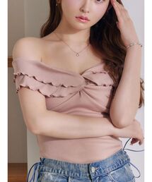 オフショルツイストフリルTOP