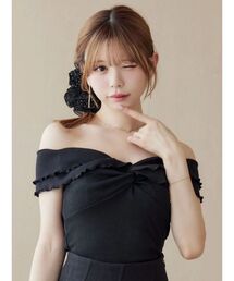 オフショルツイストフリルTOP