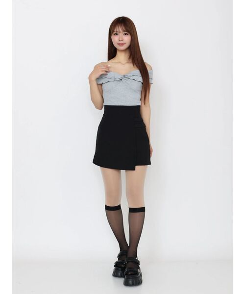 EATME（イートミー）の「オフショルツイストフリルTOP（Tシャツ/カットソー・レディース・ピンク/グレー/ブラック・FREE）」の14枚目の写真