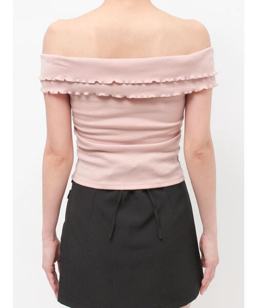 EATME（イートミー）の「オフショルツイストフリルTOP（Tシャツ/カットソー・レディース・ピンク/グレー/ブラック・FREE）」の18枚目の写真
