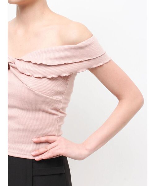 EATME（イートミー）の「オフショルツイストフリルTOP（Tシャツ/カットソー・レディース・ピンク/グレー/ブラック・FREE）」の20枚目の写真
