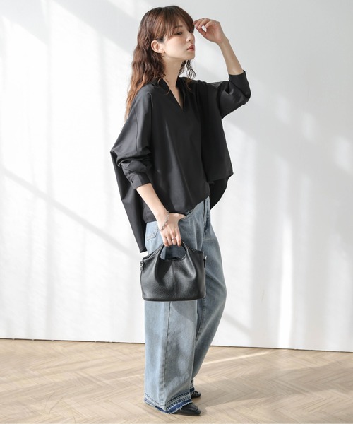 AMELY(エミリー)の「スキッパーデザイン シャツブラウス(シャツ/ブラウス・レディース・オフホワイト/ブラック・フリー)」の17枚目の写真