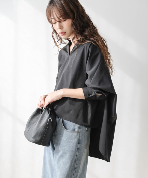 AMELY(エミリー)の「スキッパーデザイン シャツブラウス(シャツ/ブラウス・レディース・オフホワイト/ブラック・フリー)」の16枚目の写真