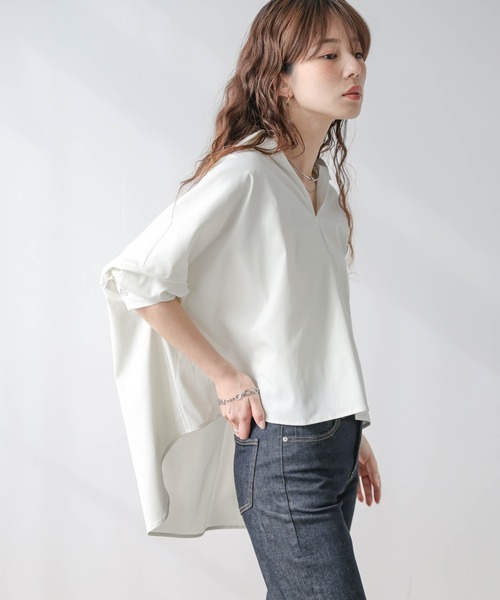 AMELY(エミリー)の「スキッパーデザイン シャツブラウス(シャツ/ブラウス・レディース・オフホワイト/ブラック・フリー)」の21枚目の写真
