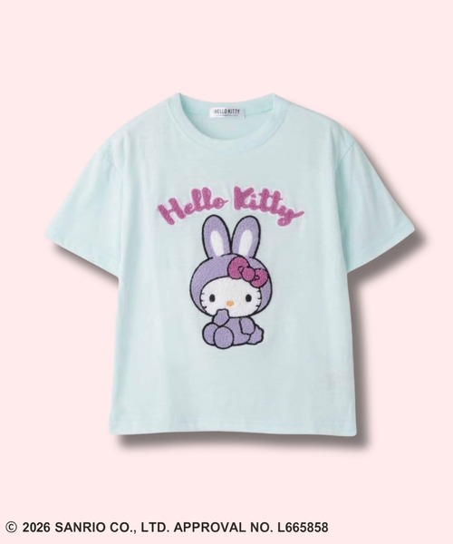 sanrio（サンリオ）の「【Sanrio /サンリオ】キャラクターズ 半袖Tシャツ サガラ刺繍（Tシャツ/カットソー・キッズ・ブルー/ミント/ブラック/クリーム/サックスブルー/オフホワイト/ラベンダー・160cm/110cm/100cm/120cm/130cm/140cm/150cm）」の5枚目の写真
