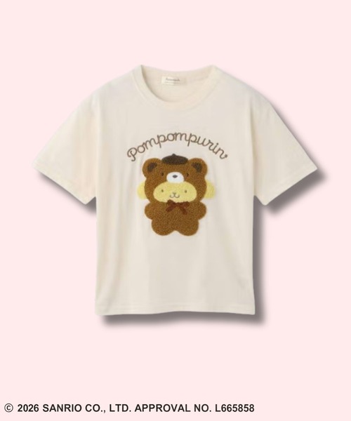 sanrio（サンリオ）の「【Sanrio /サンリオ】キャラクターズ 半袖Tシャツ サガラ刺繍（Tシャツ/カットソー・キッズ・ブルー/ミント/ブラック/クリーム/サックスブルー/オフホワイト/ラベンダー・160cm/110cm/100cm/120cm/130cm/140cm/150cm）」の4枚目の写真