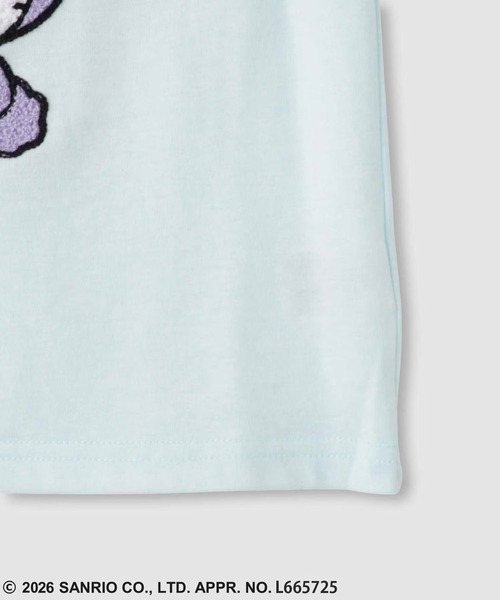 sanrio（サンリオ）の「【Sanrio /サンリオ】キャラクターズ 半袖Tシャツ サガラ刺繍（Tシャツ/カットソー・キッズ・ブルー/ミント/ブラック/クリーム/サックスブルー/オフホワイト/ラベンダー・160cm/110cm/100cm/120cm/130cm/140cm/150cm）」の10枚目の写真