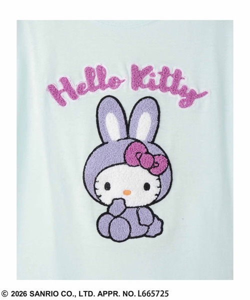sanrio（サンリオ）の「【Sanrio /サンリオ】キャラクターズ 半袖Tシャツ サガラ刺繍（Tシャツ/カットソー・キッズ・ブルー/ミント/ブラック/クリーム/サックスブルー/オフホワイト/ラベンダー・160cm/110cm/100cm/120cm/130cm/140cm/150cm）」の11枚目の写真
