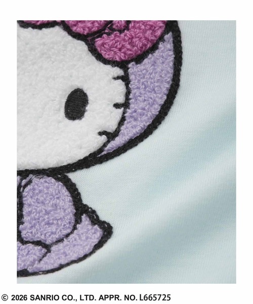 sanrio（サンリオ）の「【Sanrio /サンリオ】キャラクターズ 半袖Tシャツ サガラ刺繍（Tシャツ/カットソー・キッズ・ブルー/ミント/ブラック/クリーム/サックスブルー/オフホワイト/ラベンダー・160cm/110cm/100cm/120cm/130cm/140cm/150cm）」の8枚目の写真
