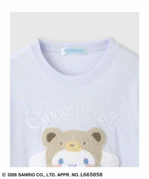 sanrio（サンリオ）の「【Sanrio /サンリオ】キャラクターズ 半袖Tシャツ サガラ刺繍（Tシャツ/カットソー・キッズ・ブルー/ミント/ブラック/クリーム/サックスブルー/オフホワイト/ラベンダー・160cm/110cm/100cm/120cm/130cm/140cm/150cm）」の15枚目の写真