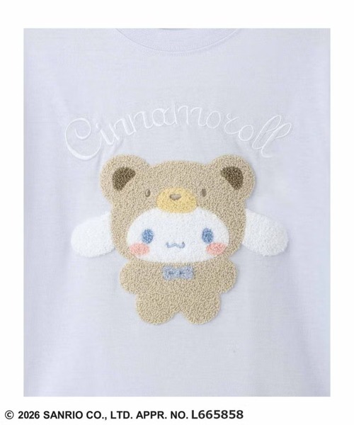 sanrio（サンリオ）の「【Sanrio /サンリオ】キャラクターズ 半袖Tシャツ サガラ刺繍（Tシャツ/カットソー・キッズ・ブルー/ミント/ブラック/クリーム/サックスブルー/オフホワイト/ラベンダー・160cm/110cm/100cm/120cm/130cm/140cm/150cm）」の17枚目の写真
