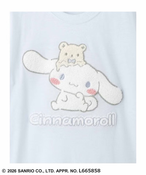 sanrio（サンリオ）の「【Sanrio /サンリオ】キャラクターズ 半袖Tシャツ サガラ刺繍（Tシャツ/カットソー・キッズ・ブルー/ミント/ブラック/クリーム/サックスブルー/オフホワイト/ラベンダー・160cm/110cm/100cm/120cm/130cm/140cm/150cm）」の18枚目の写真