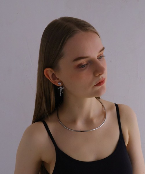 Rennet(レネット)の「リボンモチーフ パール調 ピアス(ピアス(両耳用)・レディース・ゴールド/シルバー・FREE)」の14枚目の写真