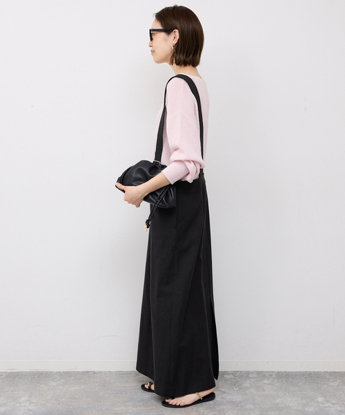 SLOBE IENA（スローブイエナ）の「《WEB限定》アイラインフロントジップジャンパースカート（ワンピース・レディース・ベージュ/ブラック・FREE）」の9枚目の写真