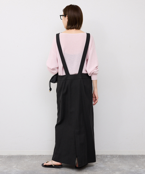 SLOBE IENA（スローブイエナ）の「《WEB限定》アイラインフロントジップジャンパースカート（ワンピース・レディース・ベージュ/ブラック・FREE）」の10枚目の写真