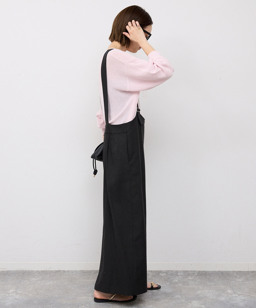 SLOBE IENA（スローブイエナ）の「《WEB限定》アイラインフロントジップジャンパースカート（ワンピース・レディース・ベージュ/ブラック・FREE）」の11枚目の写真