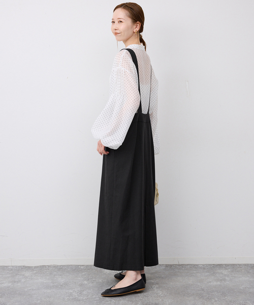 SLOBE IENA（スローブイエナ）の「《WEB限定》アイラインフロントジップジャンパースカート（ワンピース・レディース・ベージュ/ブラック・FREE）」の19枚目の写真