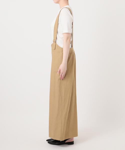 SLOBE IENA(スローブイエナ)の「《WEB限定》アイラインフロントジップジャンパースカート(ワンピース・レディース・ベージュ/ブラック・FREE)」の8枚目の写真